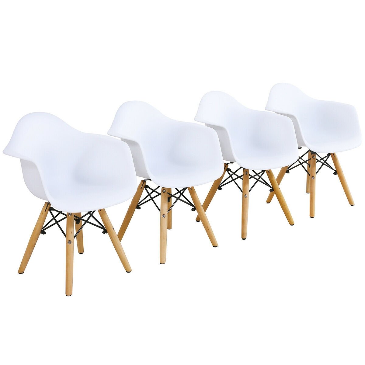 5 Pieces Kids Mid-Century Colorful Table Chair Set