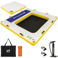 8 ft x 8 ft Inflatable Dock Platform with Mesh Swim Lounge
