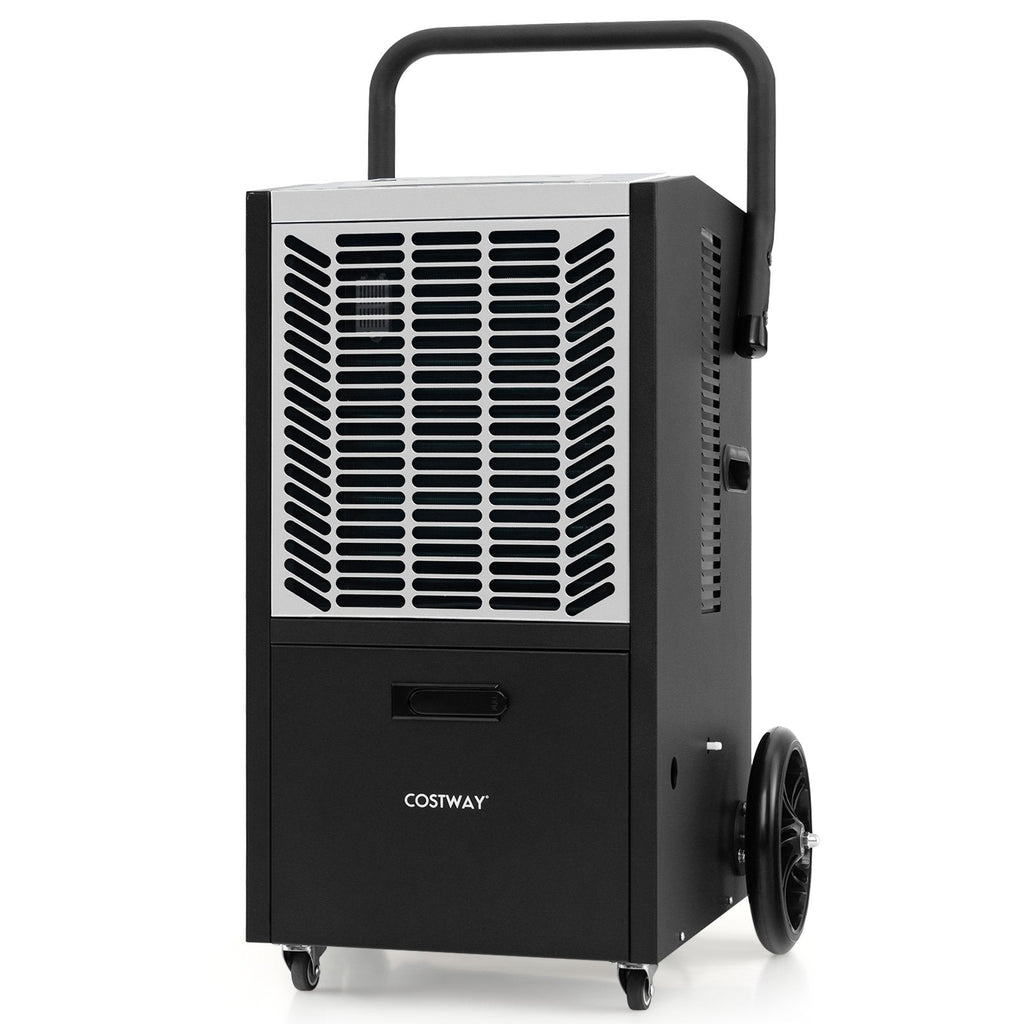 140 Pints Commercial Dehumidifier Crawl Space Dehumidifier with Pump and Drain Hose-Blue
