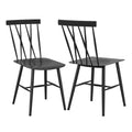 Set of 2 Modern Dining Chairs with Backrest