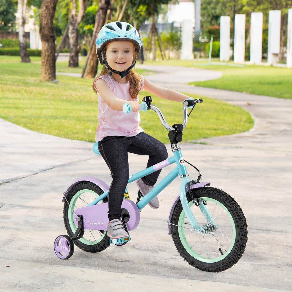 Kids Bike with Adjustable Handlebar and Saddle Purple-18 Inches