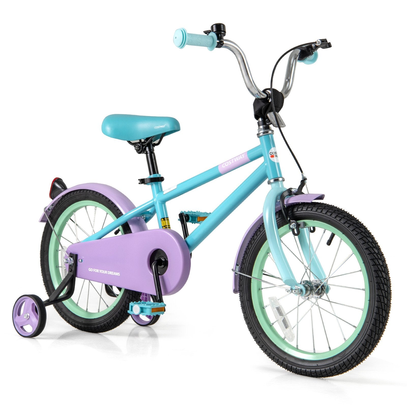 Kids Bike with Adjustable Handlebar and Saddle Purple-18 Inches