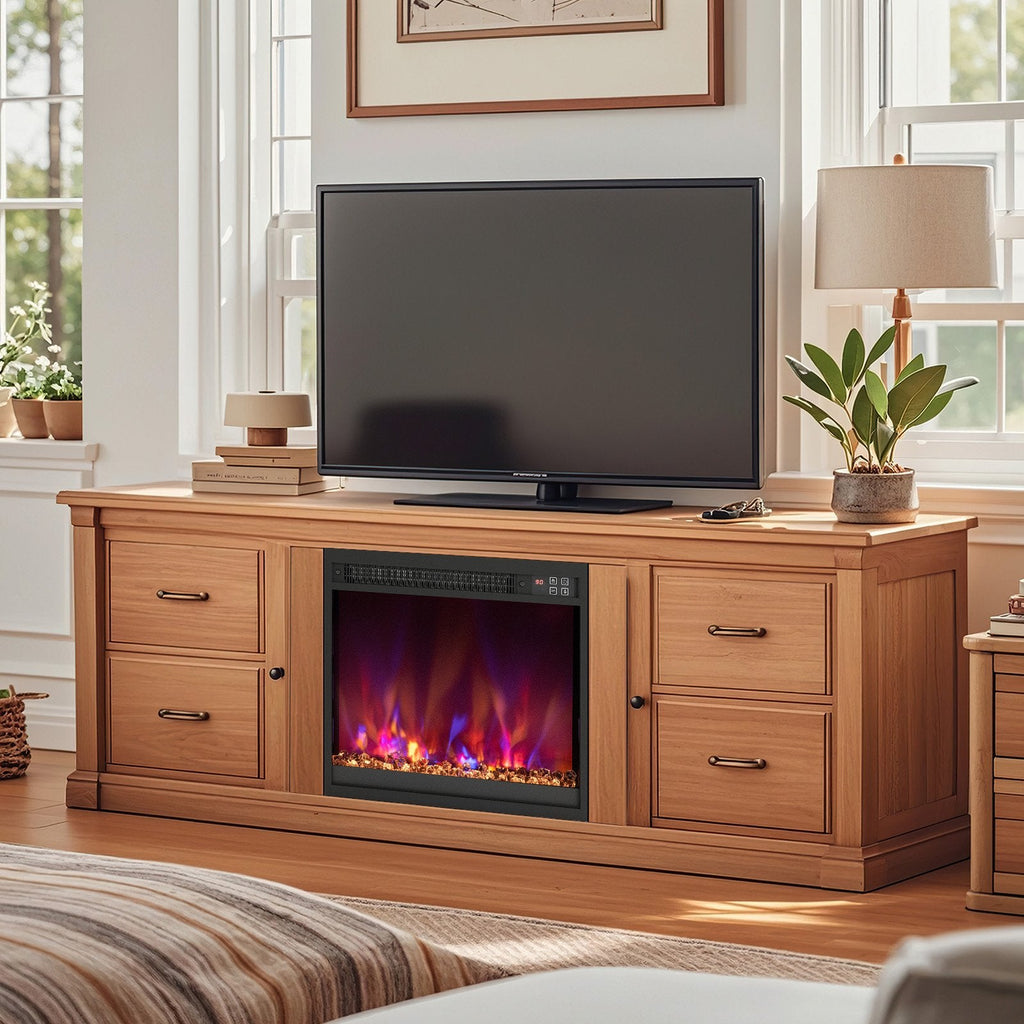 18/23/26 Inch 1500W Electric Fireplace Insert with Remote Control-23 inches
