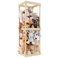 300L Large Stuffed Animal Storage with Open Top and Elastic Cords-Natural