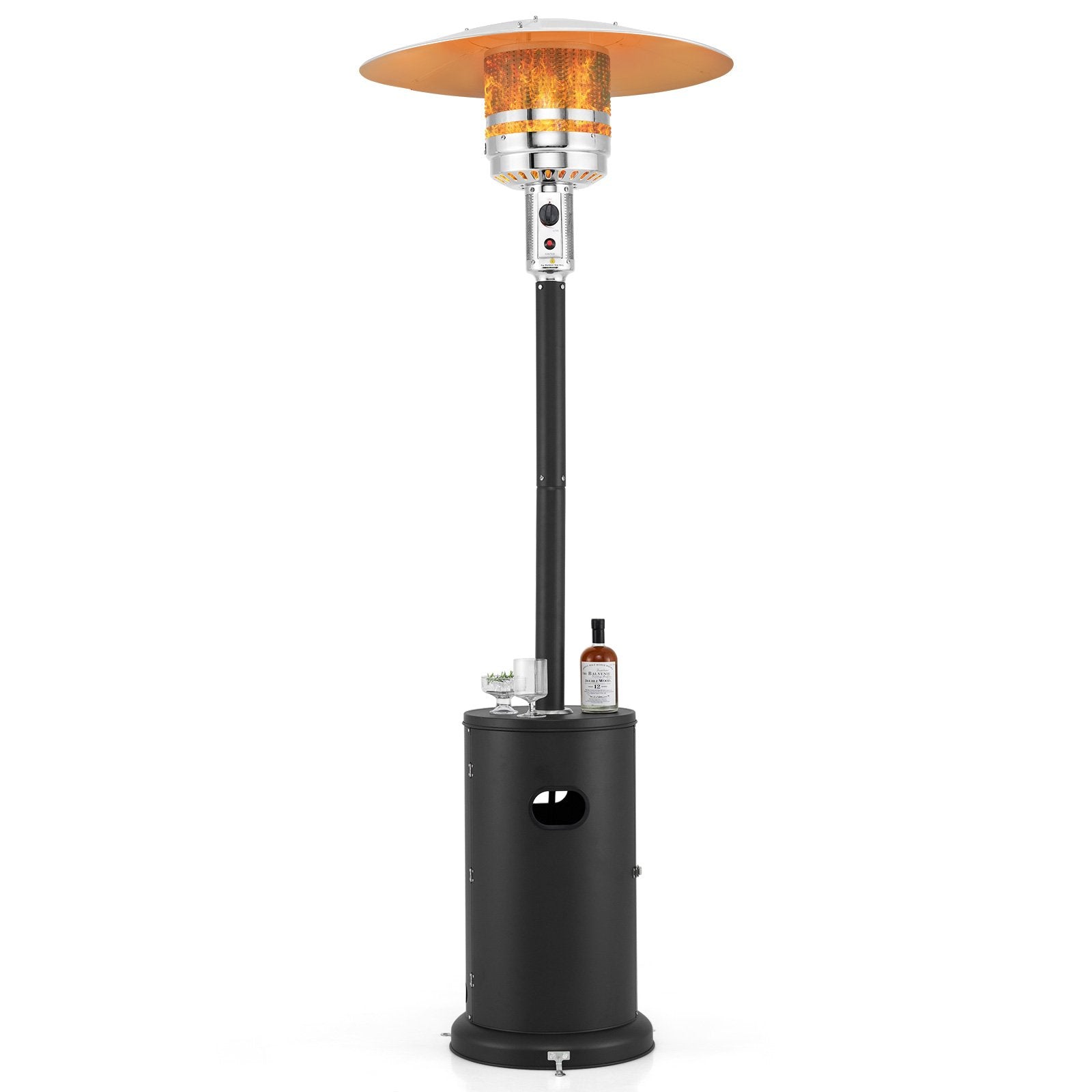 50000 BTU Propane Patio Heater with Round Table Design-Black