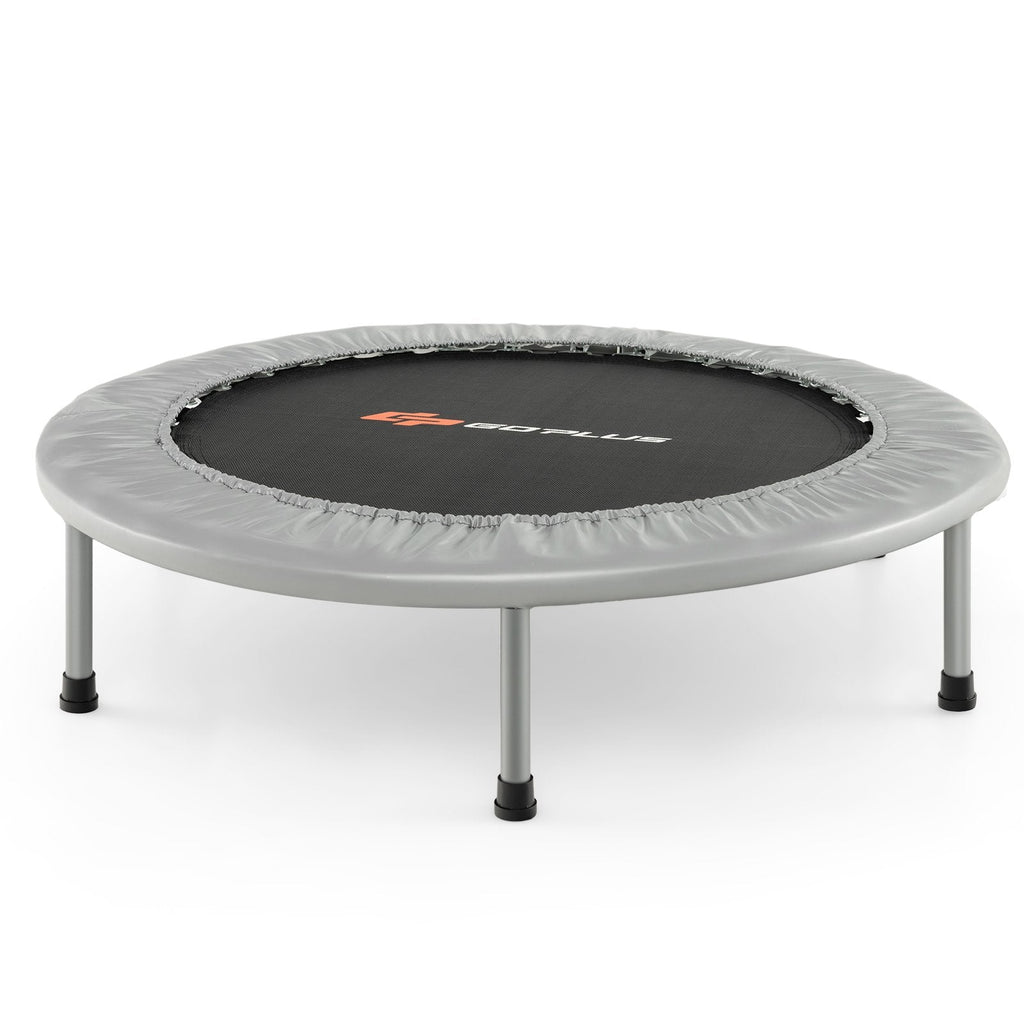 36 Inch Mini Folding Trampoline Portable Recreational Fitness Rebounder-Blue