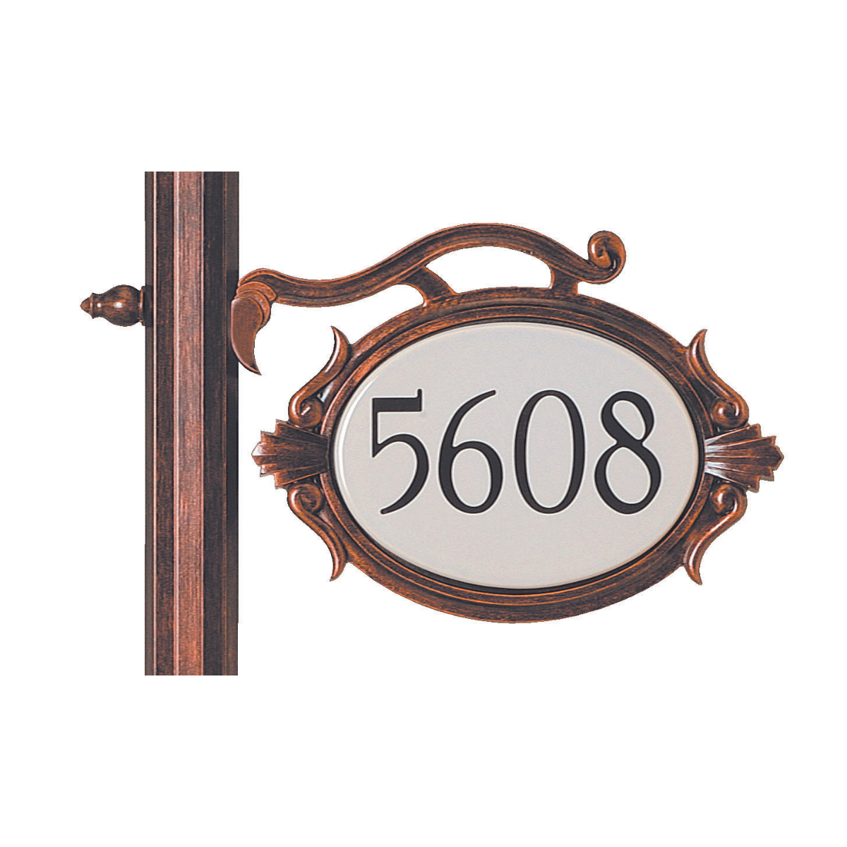 Florence - Plaque d'adresse horizontale pour poteau - 1734