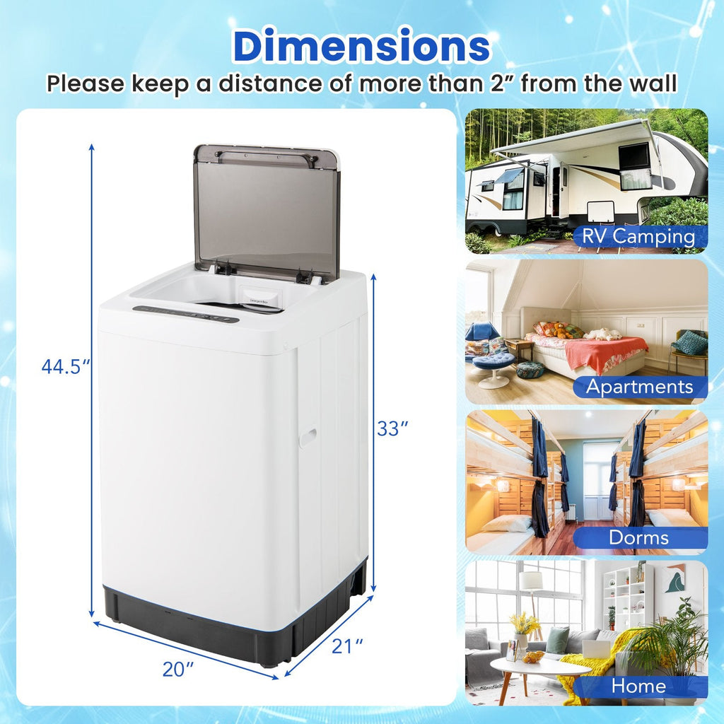 Full-Automatic Washing Machine Washer and Spin Combo-Grey