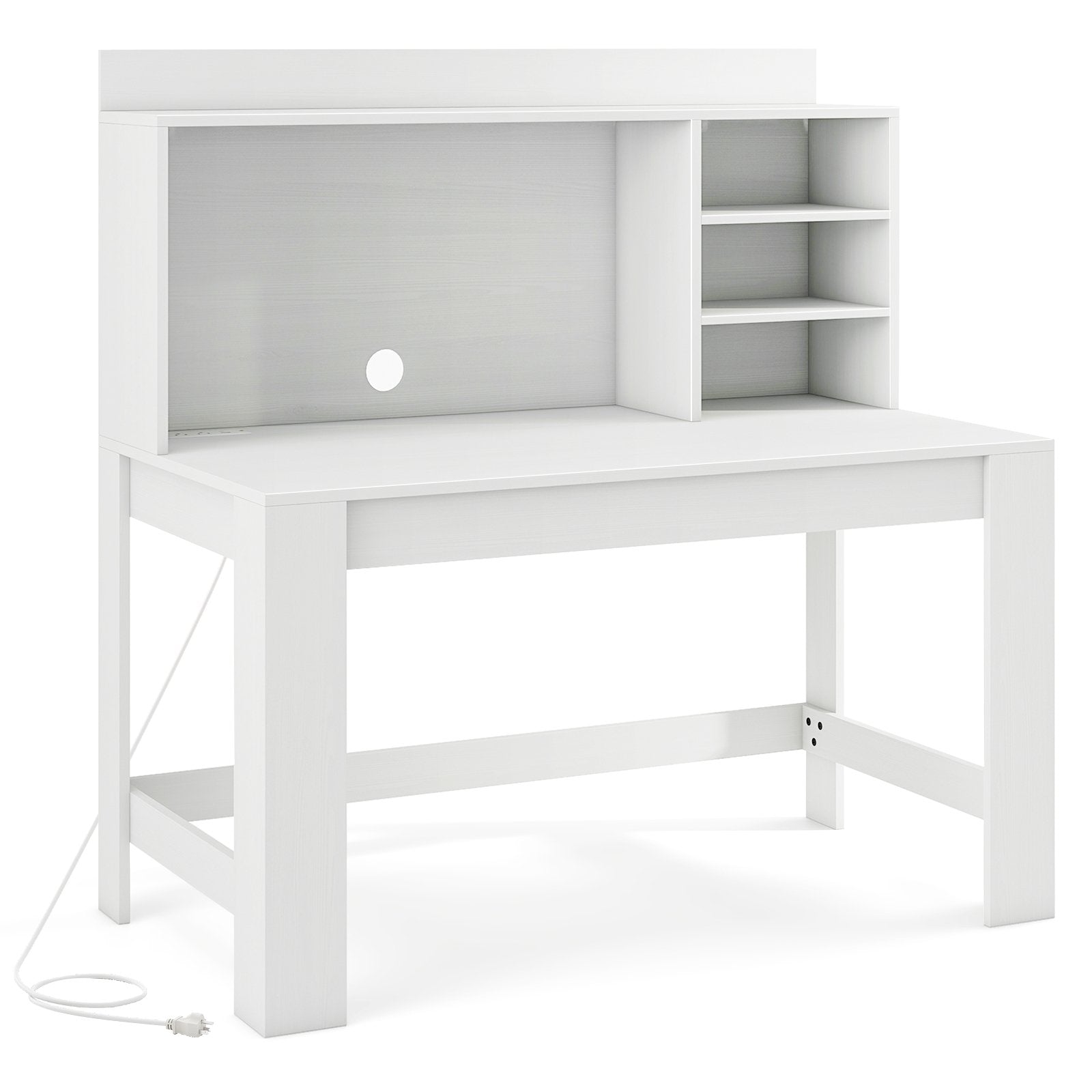 48 Inch Writing Computer Desk with Anti-Tipping Kits and Cable Management Hole-Black