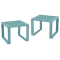 Weather Resistant Adirondack Outdoor Side Table Set of 2-Blue