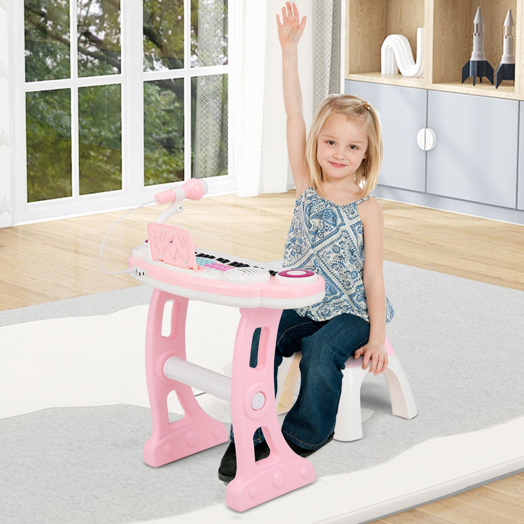 37-key Kids Electronic Piano Keyboard Playset-Blue
