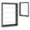 Wire Spool Rack with 4 Rods for Electrical Industrial and Retail Use-Gray
