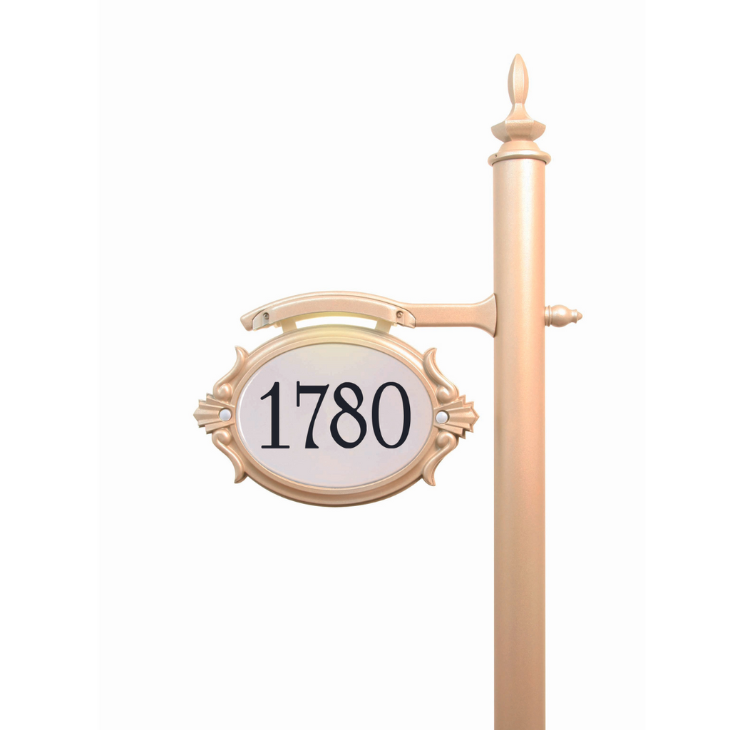 Florence - Plaque d'adresse horizontale pour poteau - 1738