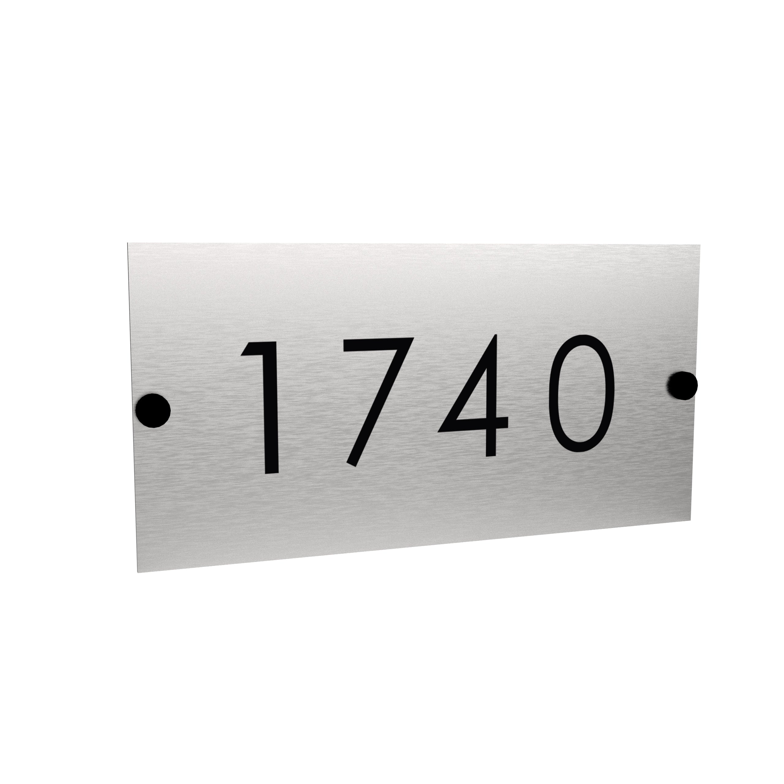DeVille - Plaque d'adresse rectangle horizontale en stainless - 1740