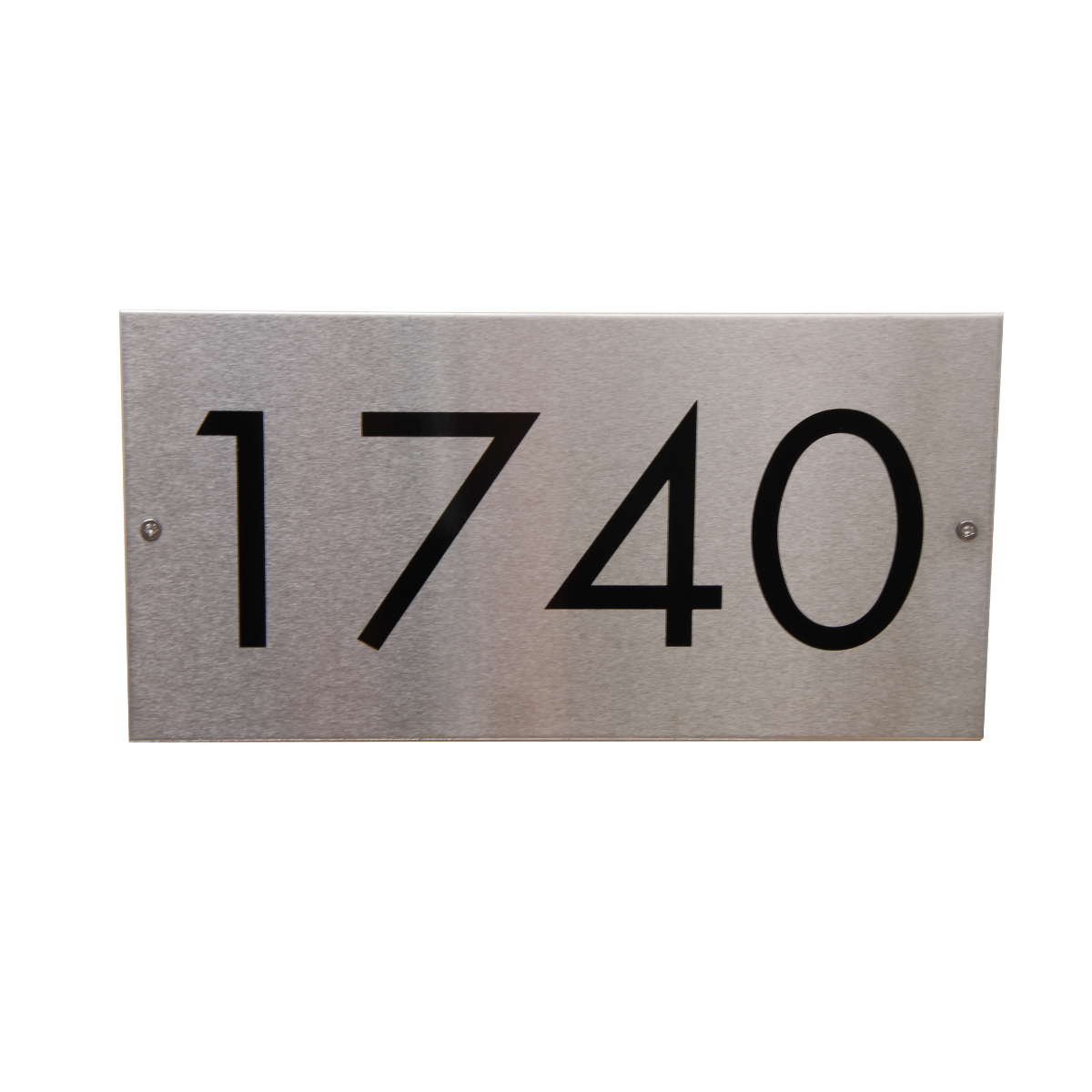 DeVille - Plaque d'adresse rectangle horizontale en stainless - 1740