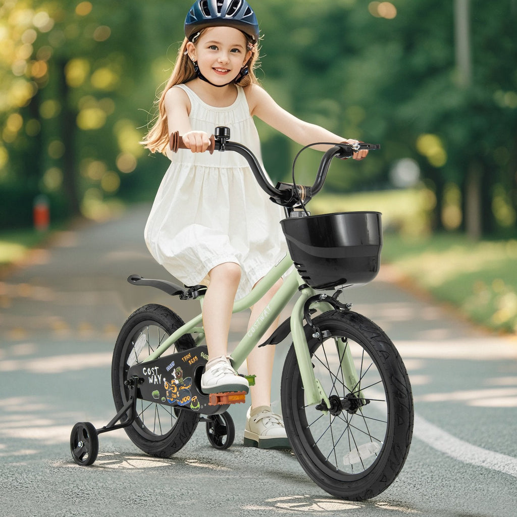 12-Inch Kids Bike Adjustable with Training Wheels for 3-4 Years Old
