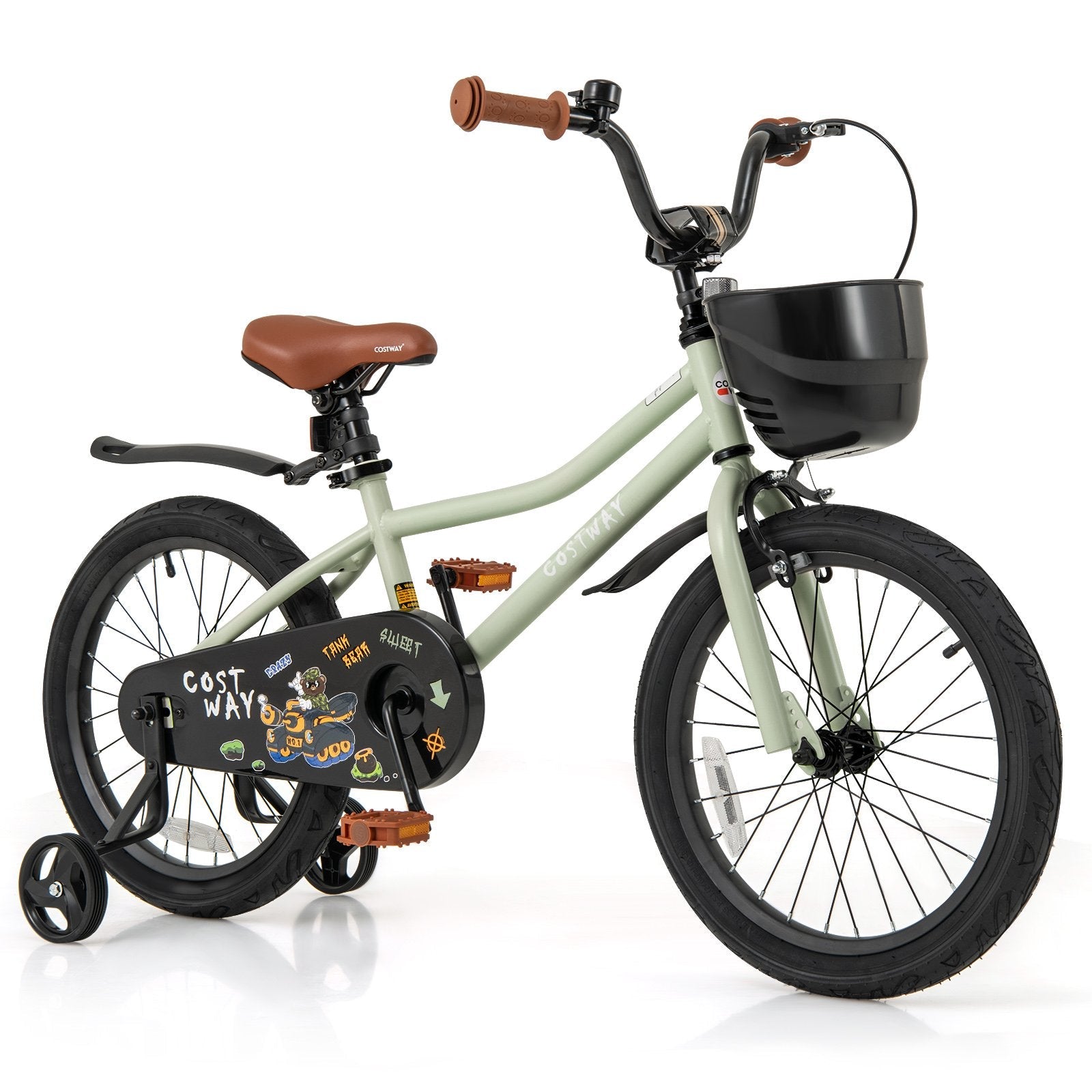 12-Inch Kids Bike Adjustable with Training Wheels for 3-4 Years Old