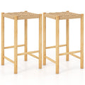 26 Inch Dining Bar Stool Set of 2-Natural
