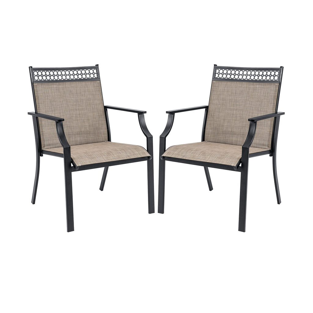 Patio Chairs Set of 2 with All Weather Breathable Fabric-Blue