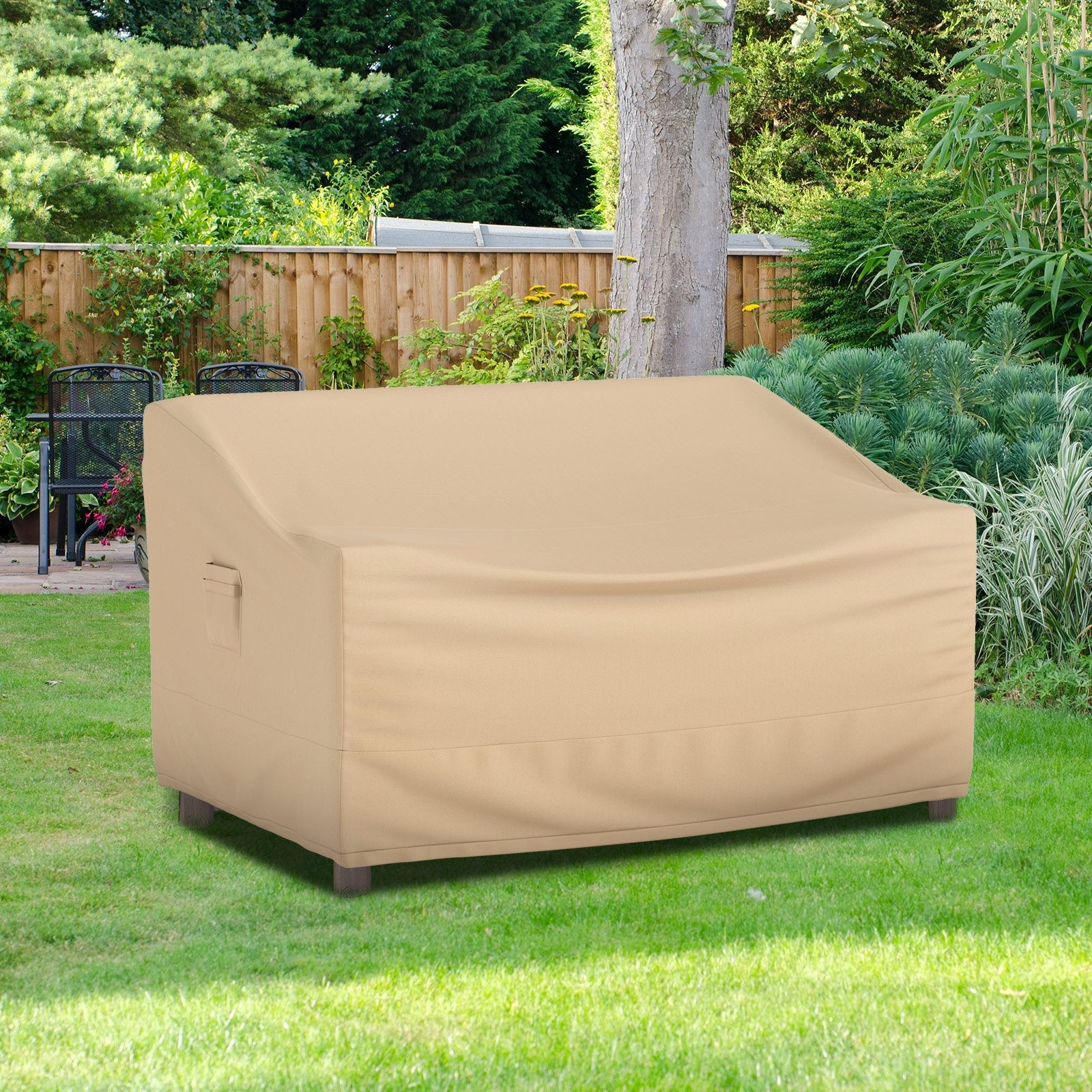 Patio Furniture Cover with Padded Handle and Click-Close Straps-90 x 50 x 32 inches