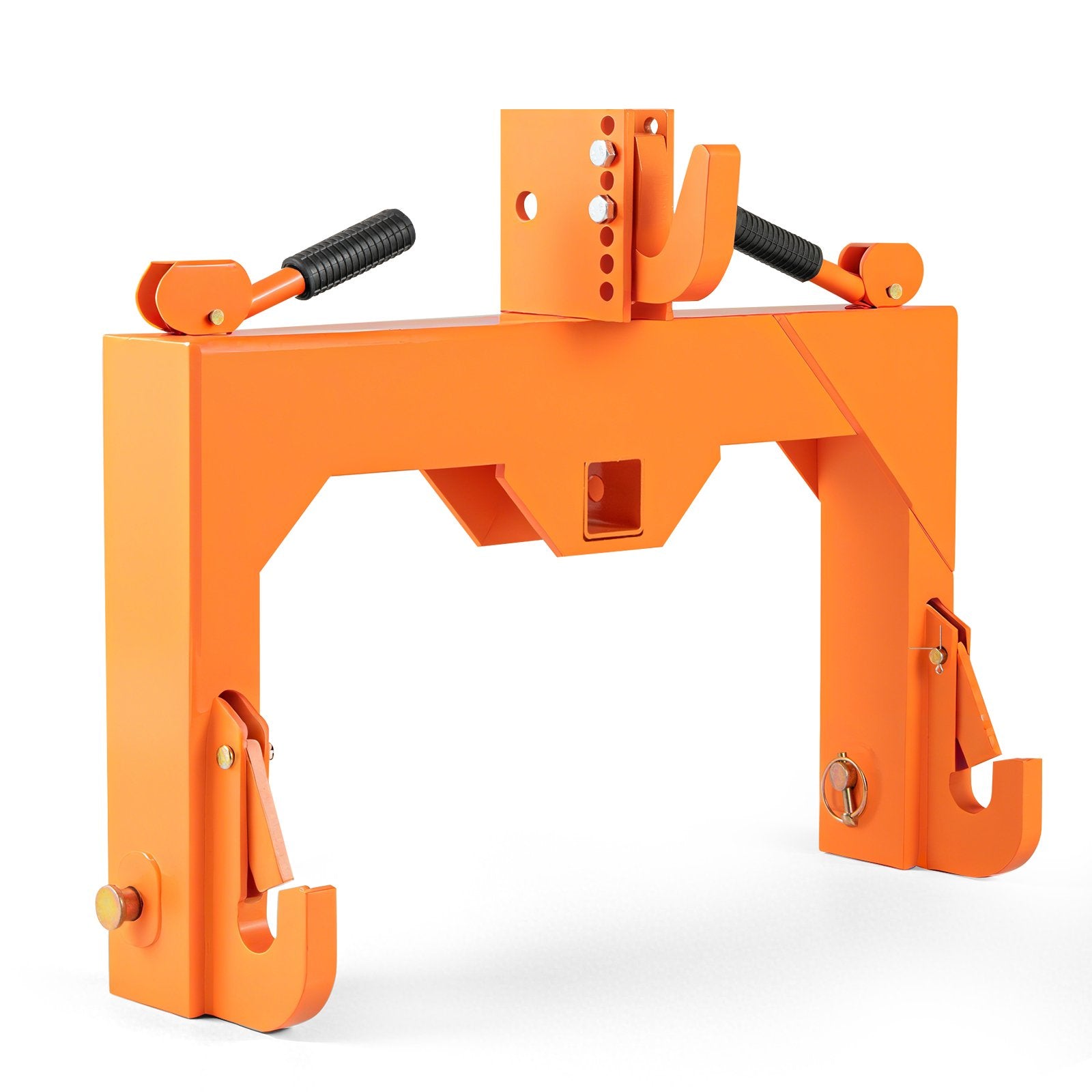 3-Point Quick Hitch with 5 Level Adjustable Bolt for Farming-Black