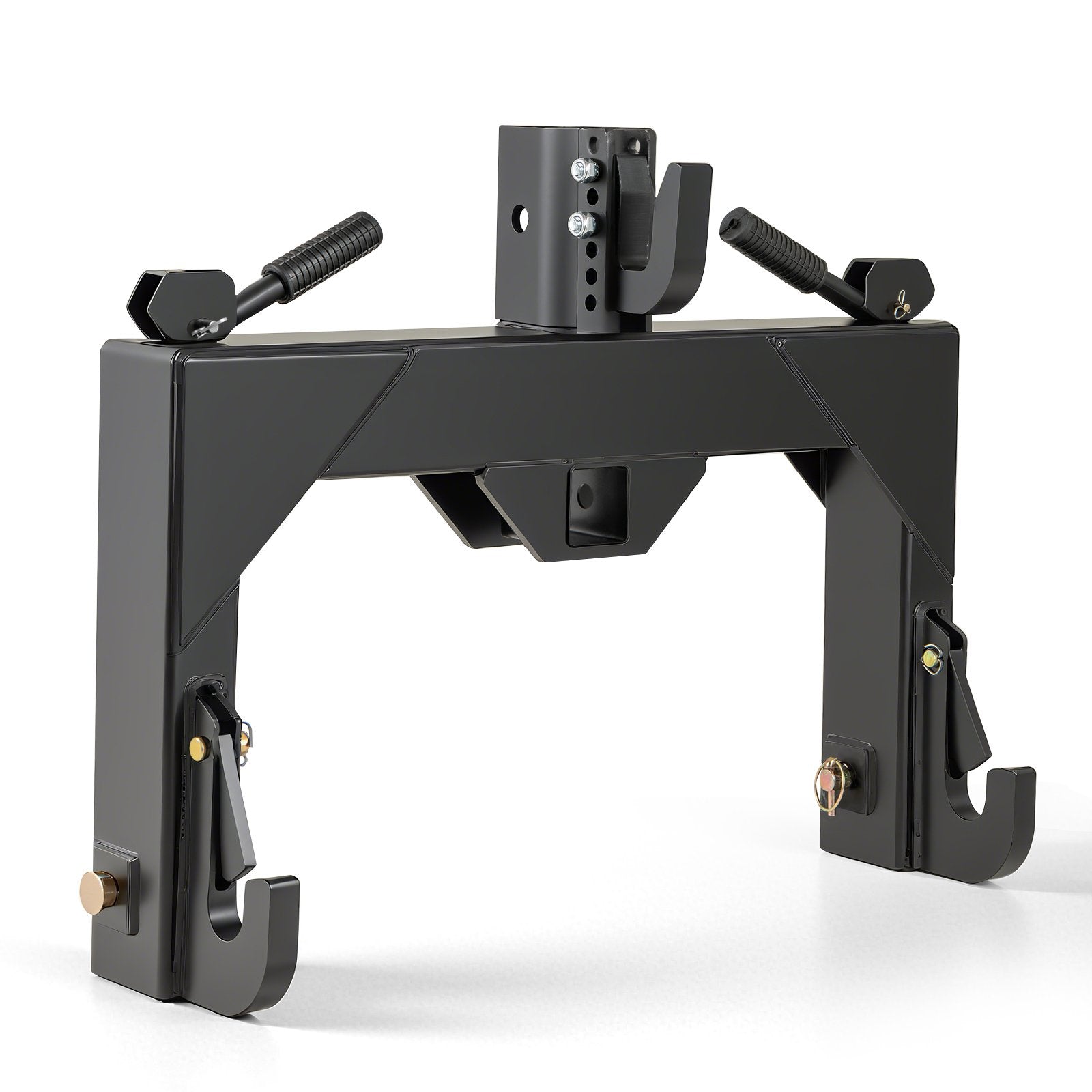 3-Point Quick Hitch with 5 Level Adjustable Bolt for Farming-Black