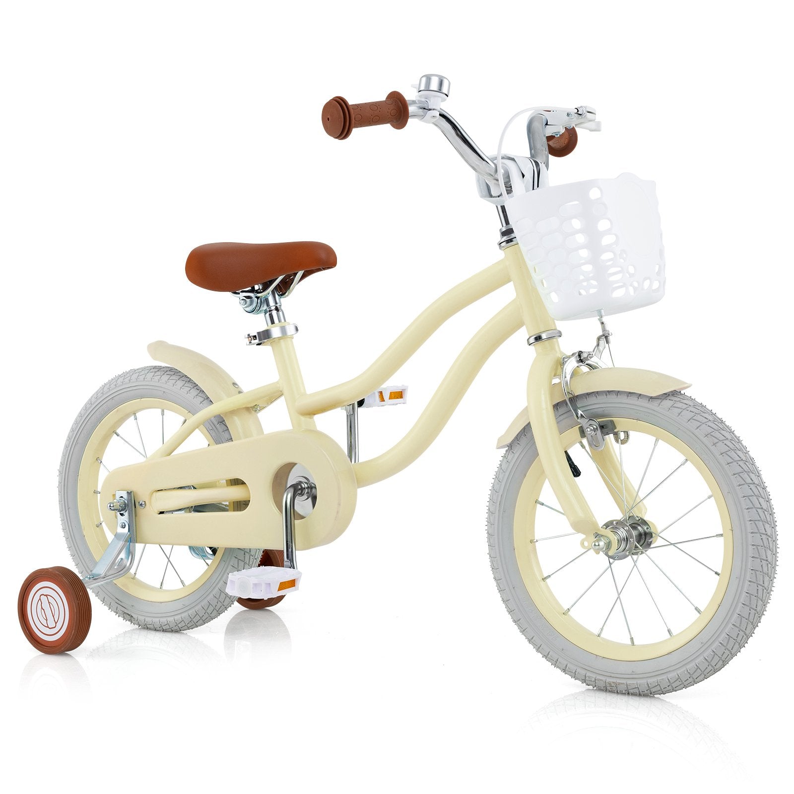 14 Inch Kids Bike Adjustable with Training Wheels Ages 3-8 Years Olds-14 inches