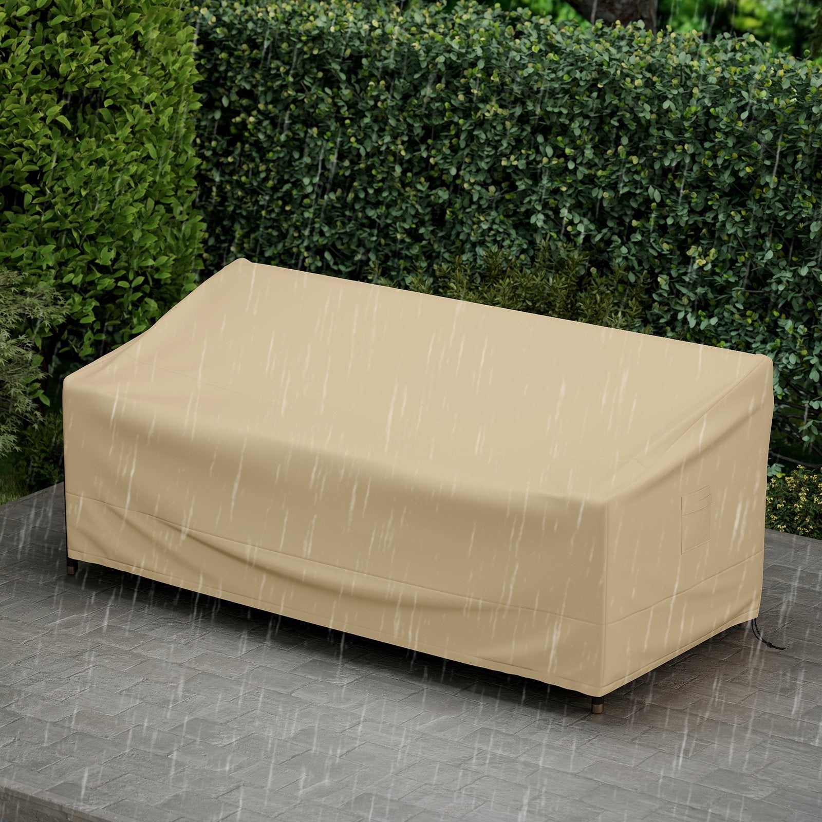 Patio Furniture Cover with Padded Handle and Click-Close Straps-90 x 50 x 32 inches