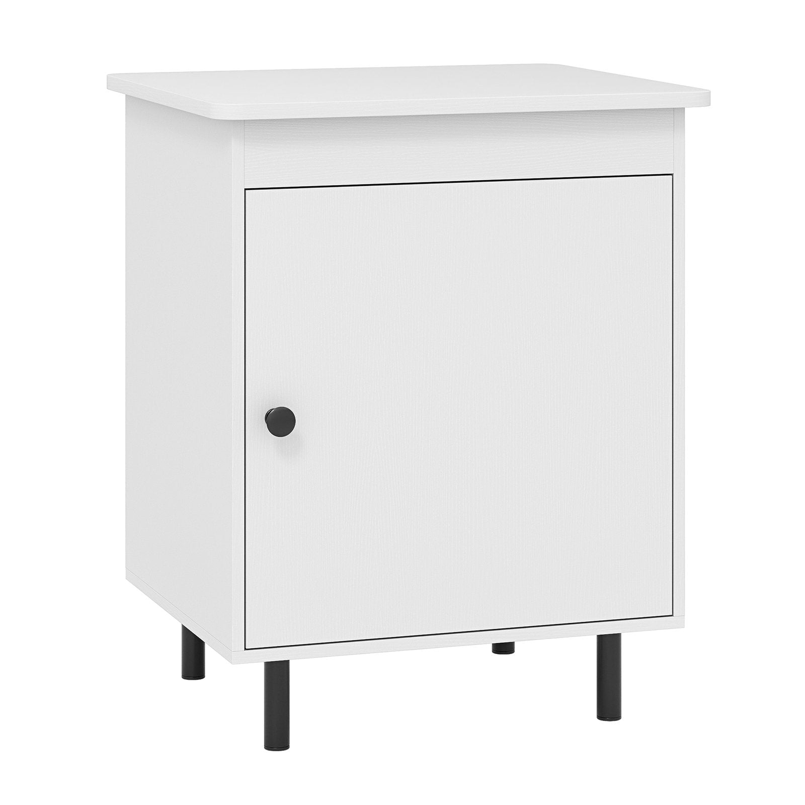 Nightstand Mid Century End Tables with Door-Set of 2