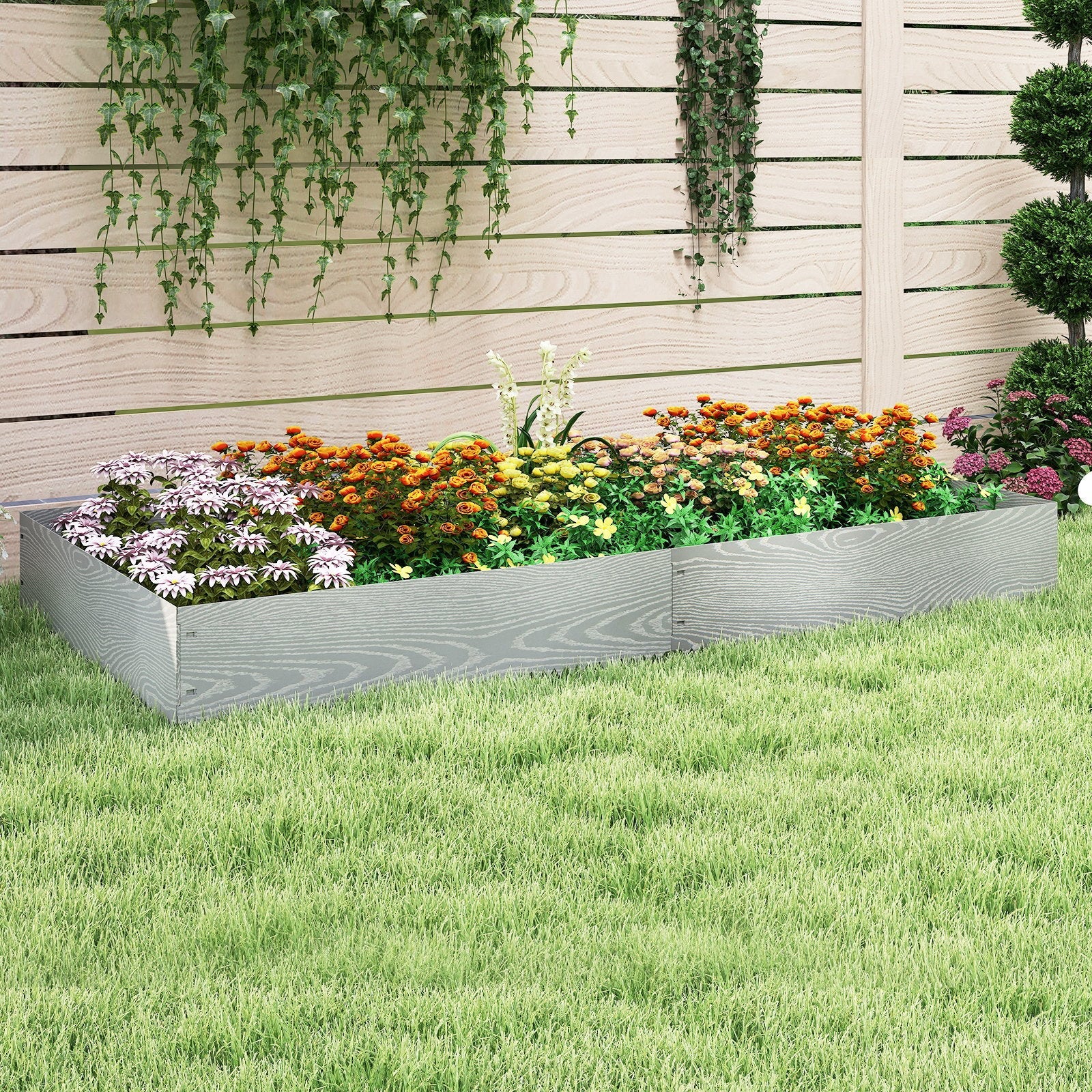 6-Pack 20 FT Galvanized Metal Landscape Edging for Lawn
