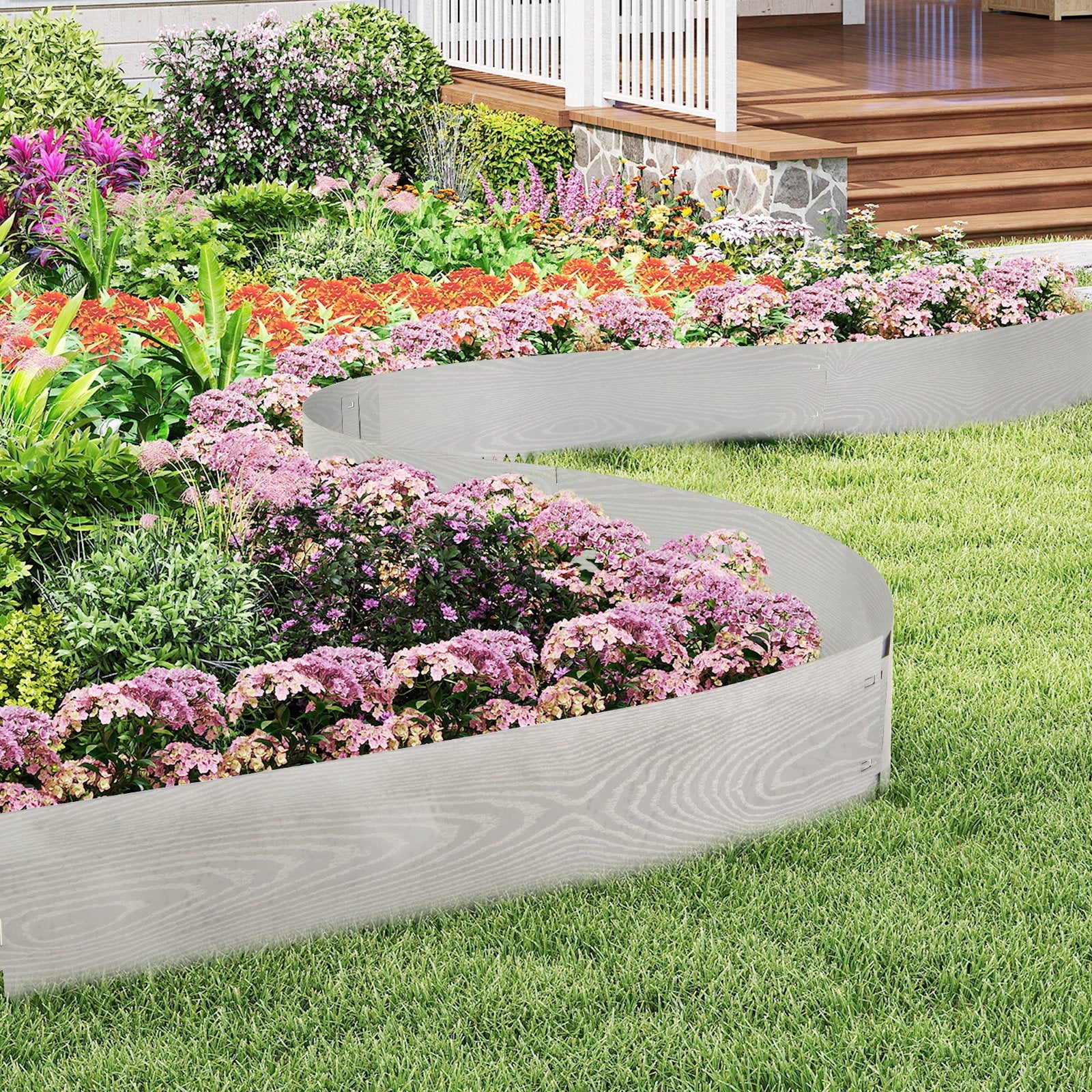 6-Pack 20 FT Galvanized Metal Landscape Edging for Lawn