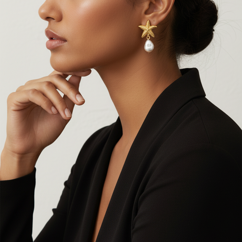 Pearl Seaside Vintage Earrings