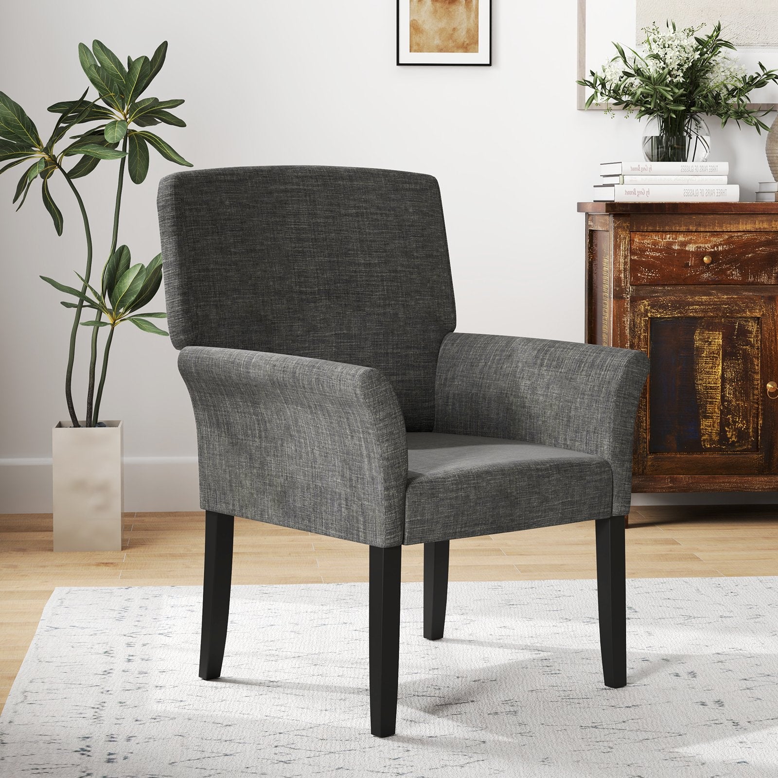 Executive Guest Chair Reception Waiting Room Arm Chair-Beige