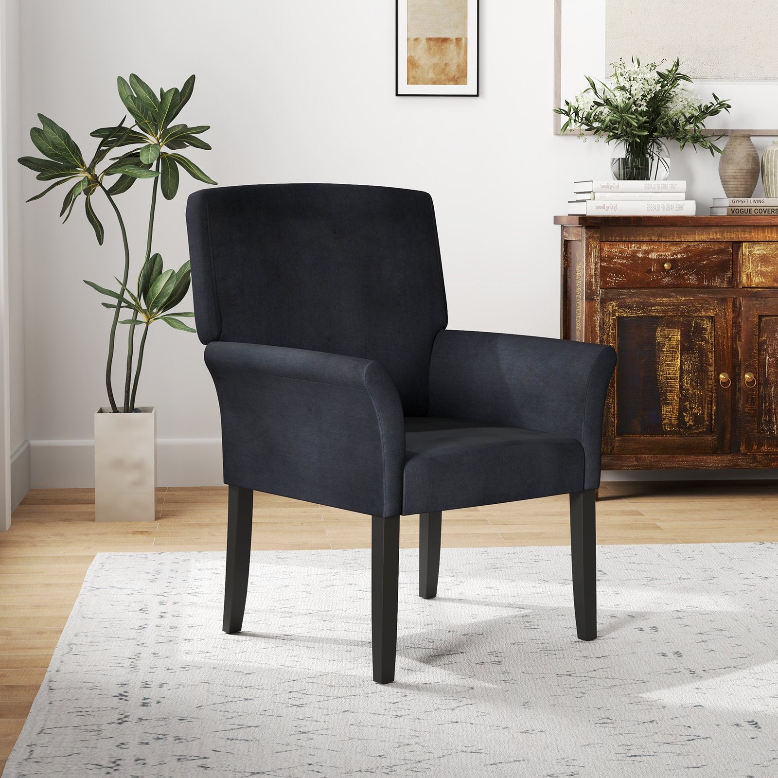 Executive Guest Chair Reception Waiting Room Arm Chair-Beige
