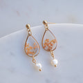 Boucles d’oreilles Perla - Estelle orange - goutte (moyen)