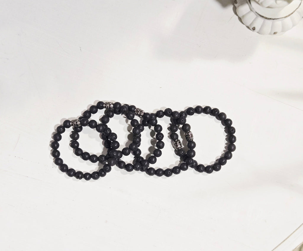 Lava Stone Bead Bracelet