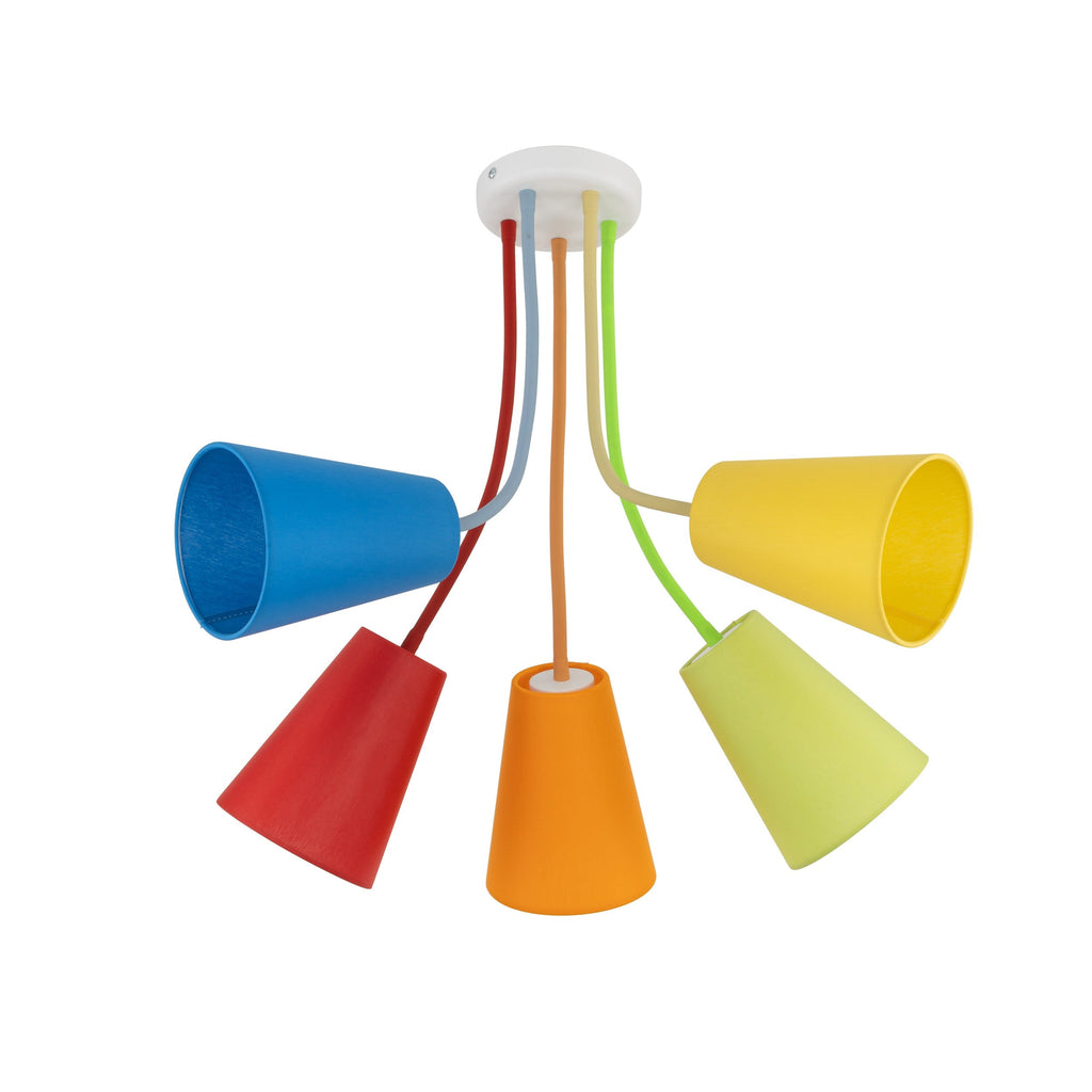 WIRE Adjustable 5-Light Ceiling Lamp for Kids Room & Nursery