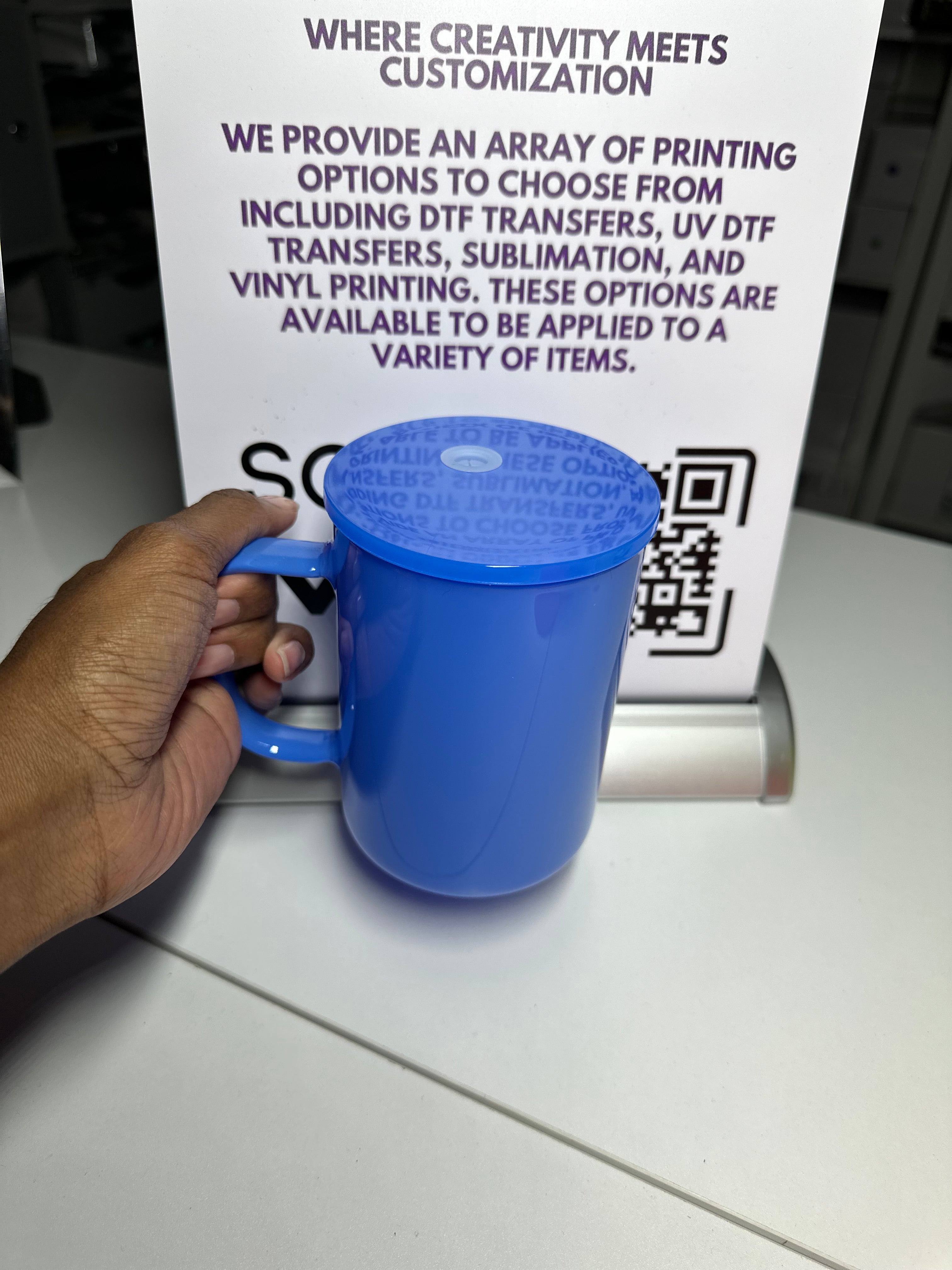 Neon Glass Mug 17oz - Customizable Blank Mug for Sublimation & Vinyl