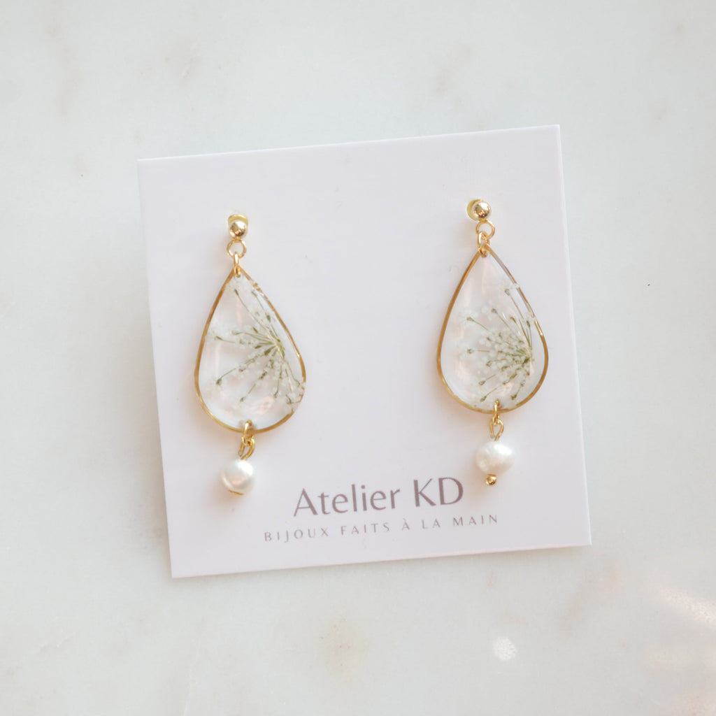 Boucles d'oreilles Perla - goutte (moyen)