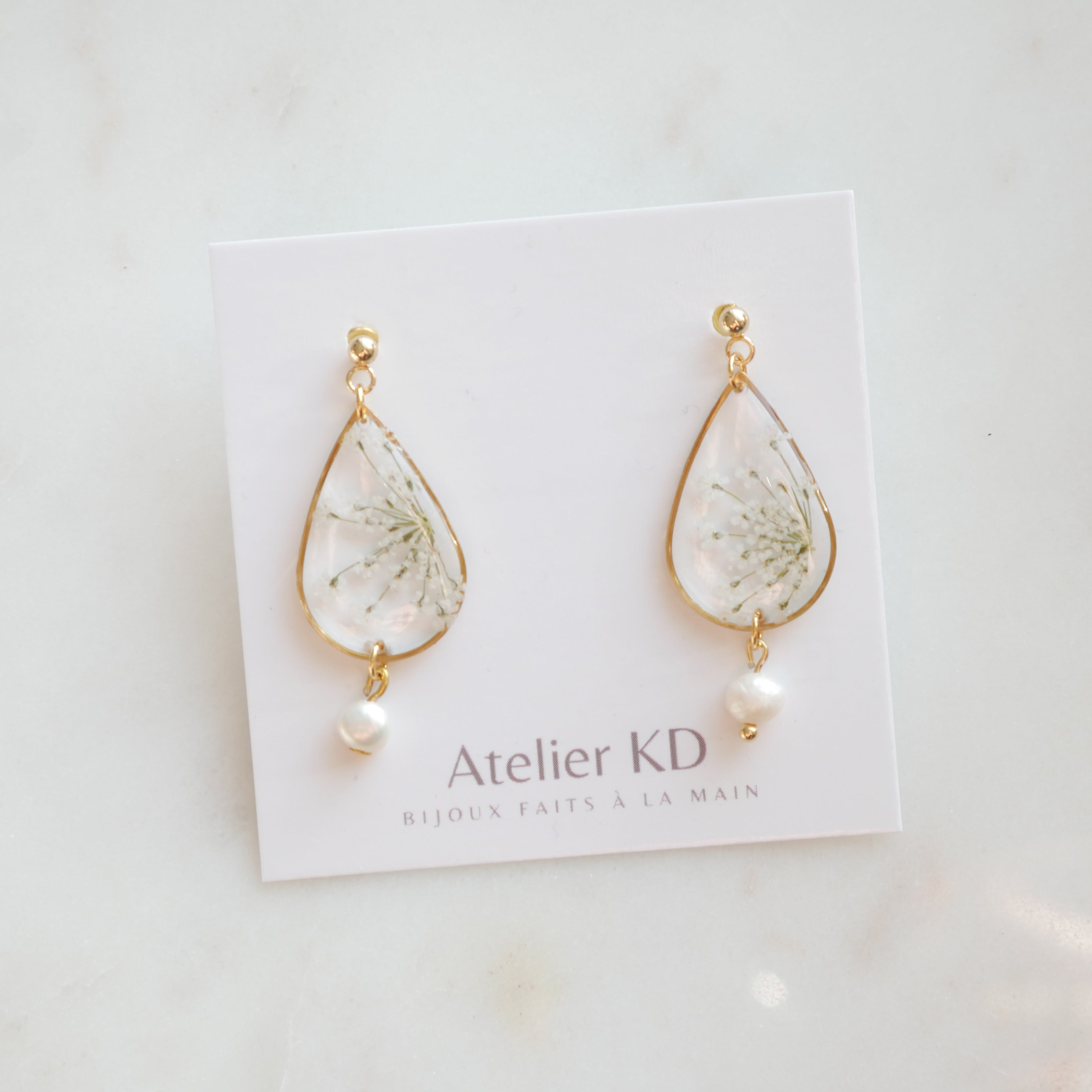 Boucles d'oreilles Perla - goutte (moyen)