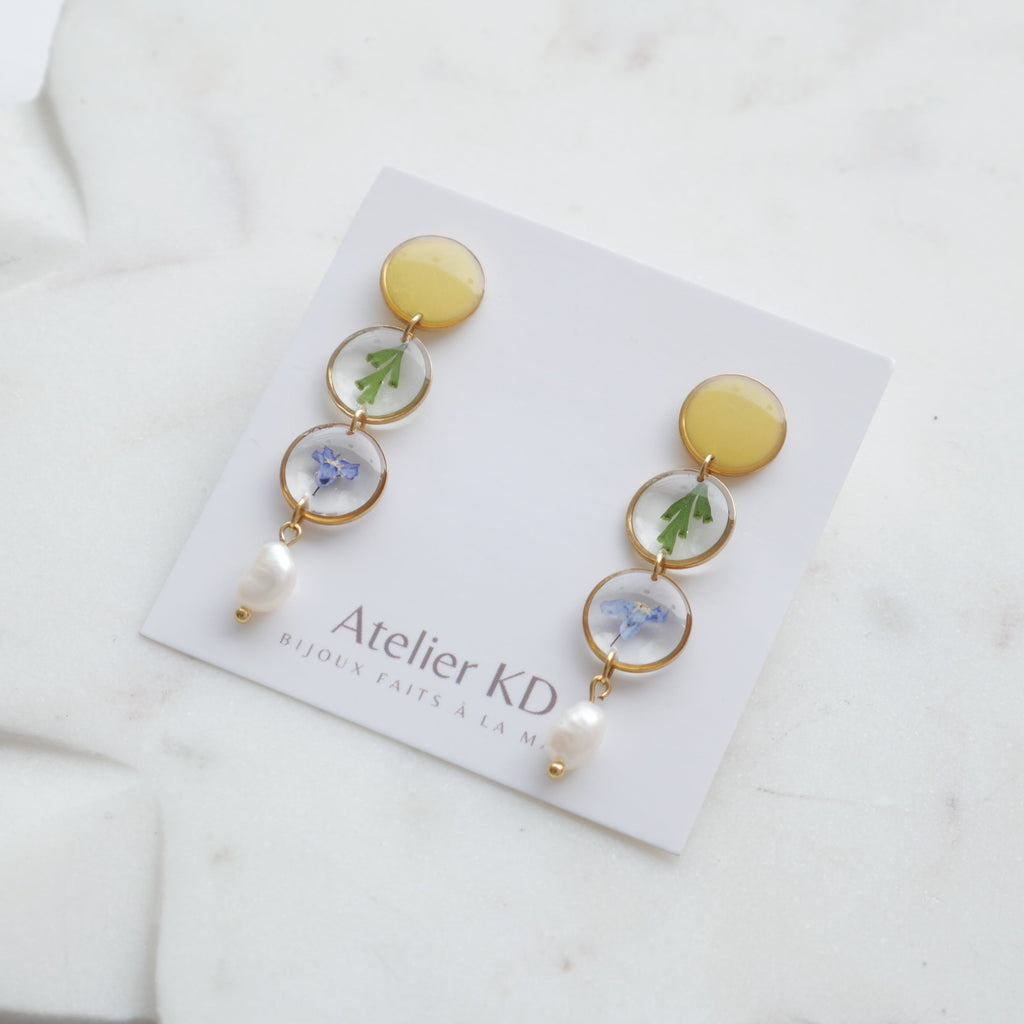 Boucles d'oreilles Perla duo - rond