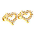 Diamond Heart Hoops
