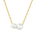 Duo Pearl Drop Necklace
