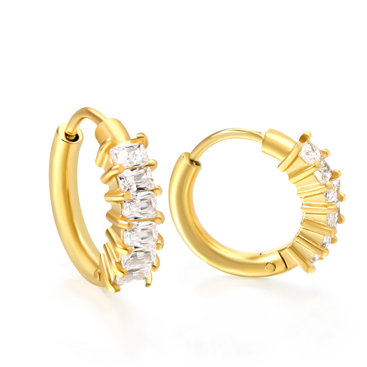 Diamond Rectangle Ear Clips