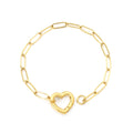 Peach Heart Clasp Bracelet