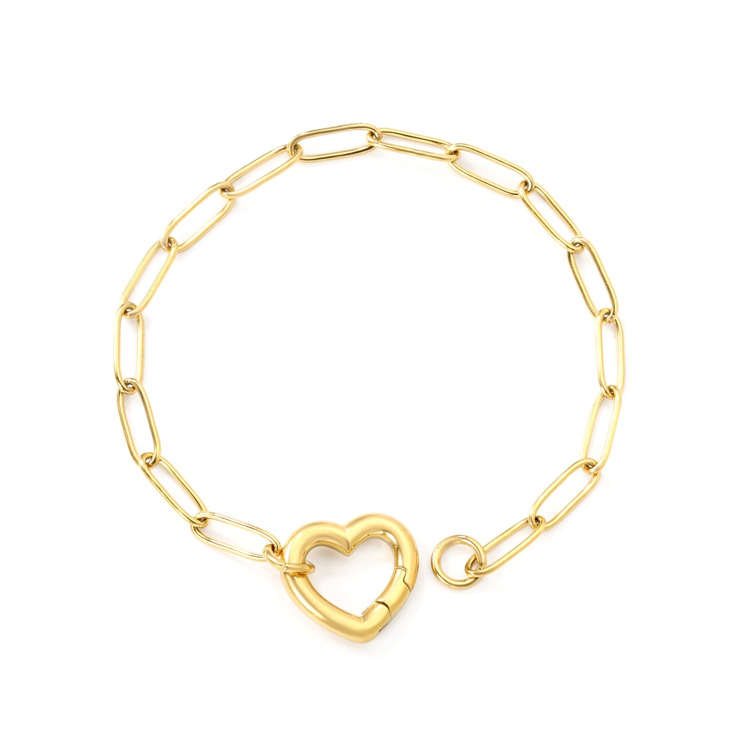 Peach Heart Clasp Bracelet