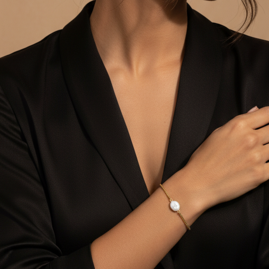 Pearl & Gold Harmony Bracelet