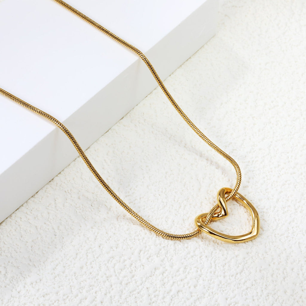 Heartfelt Hollow Pendant Necklace