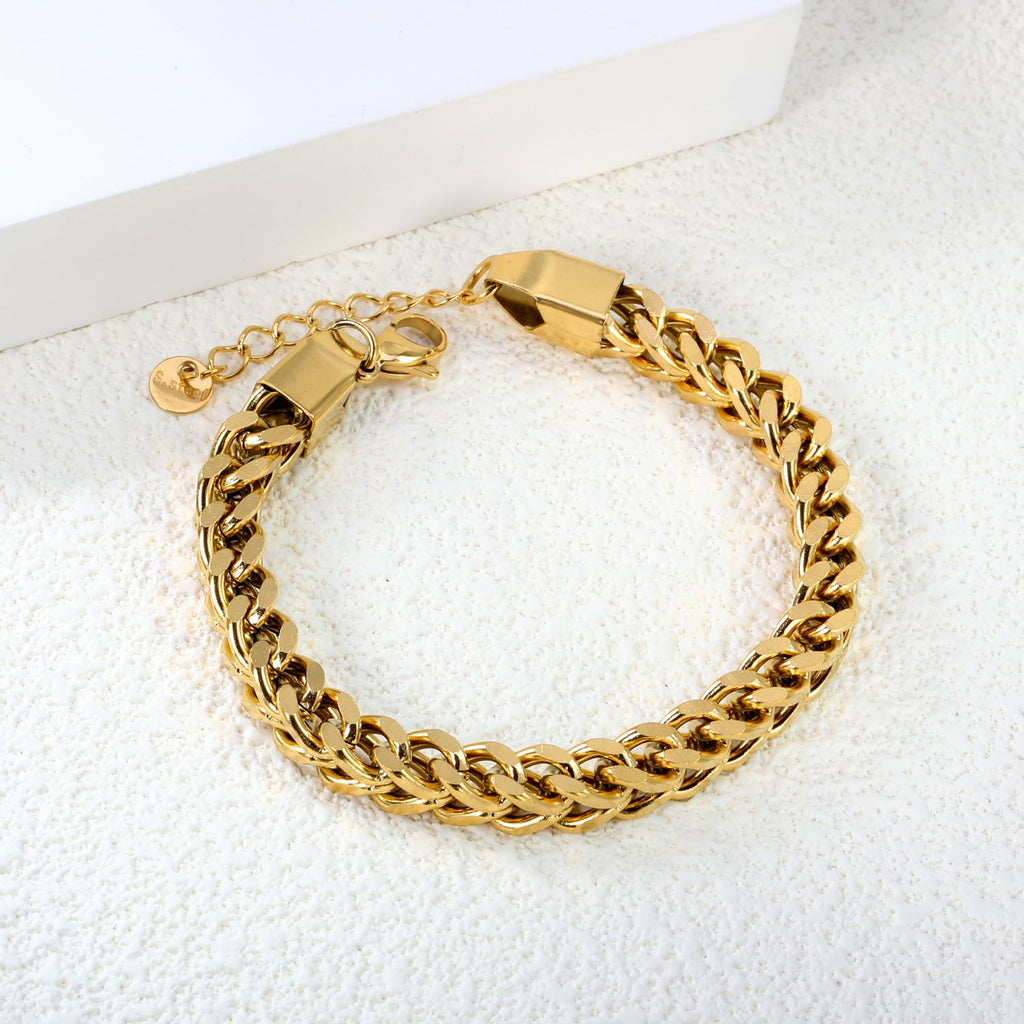Gold Chain Link Bracelet