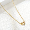 Diamond Edge Heart Pendant Necklace